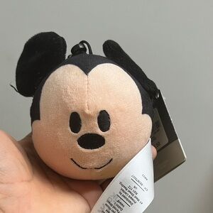 Disney Mickey Mouse Plush Keychain - Black and Tan